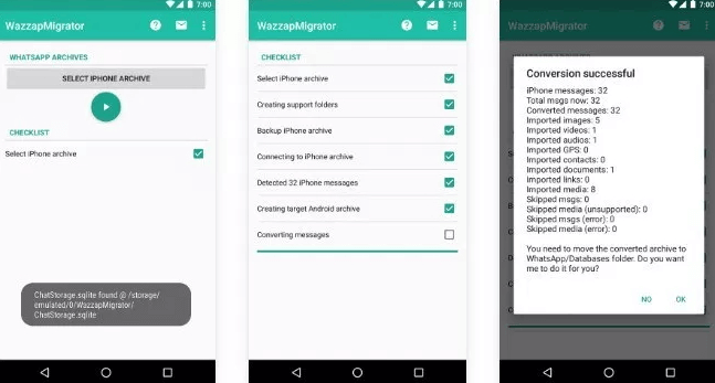 transferir WhatsApp iPhone para Android com Wazzap Migrator