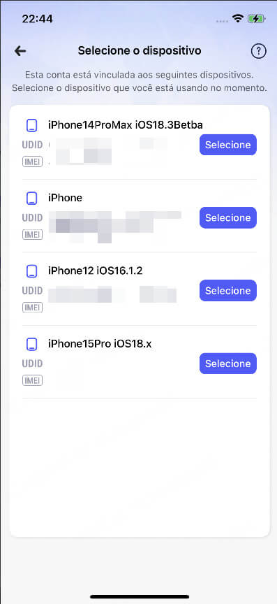 Sleccionar disposotivo