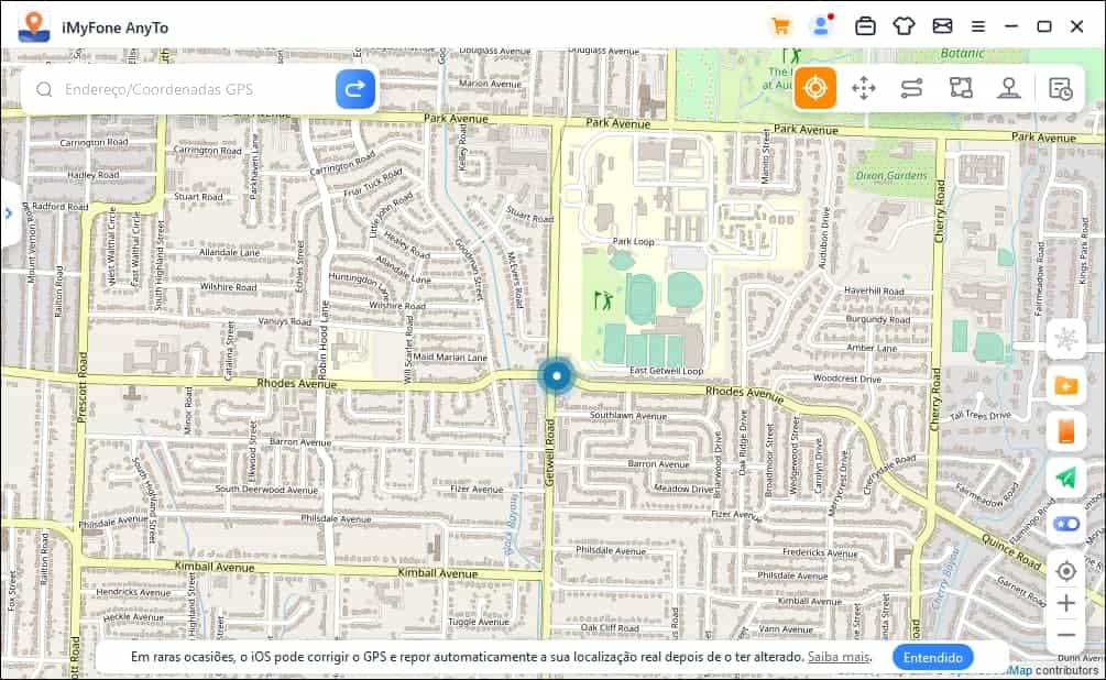 Mostrará sua localização atual do iPhone no mapa