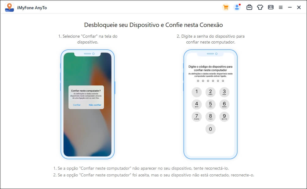 Desbloquear seu celular e conectar ao computador via cabo USB