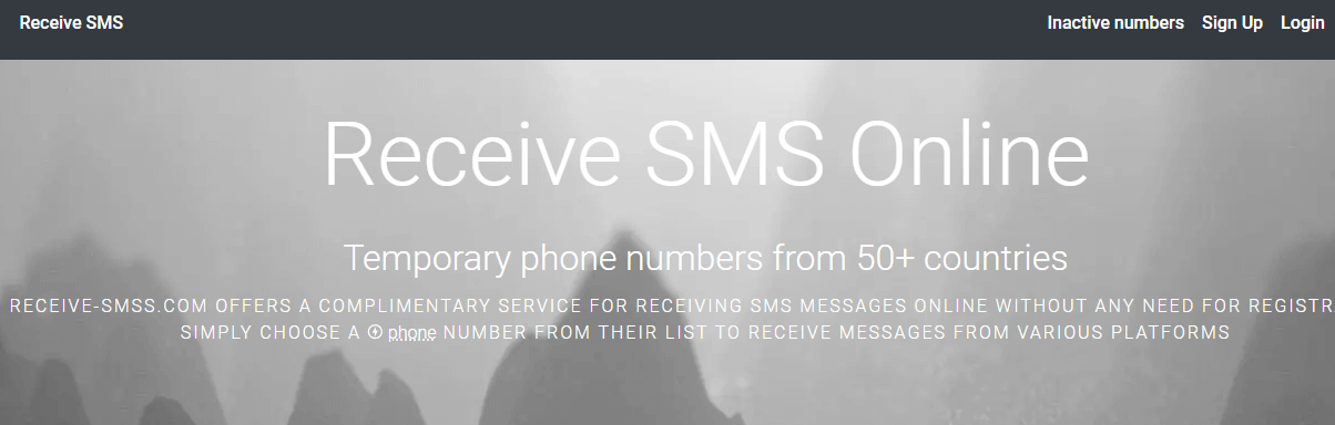 Receive SMS Online