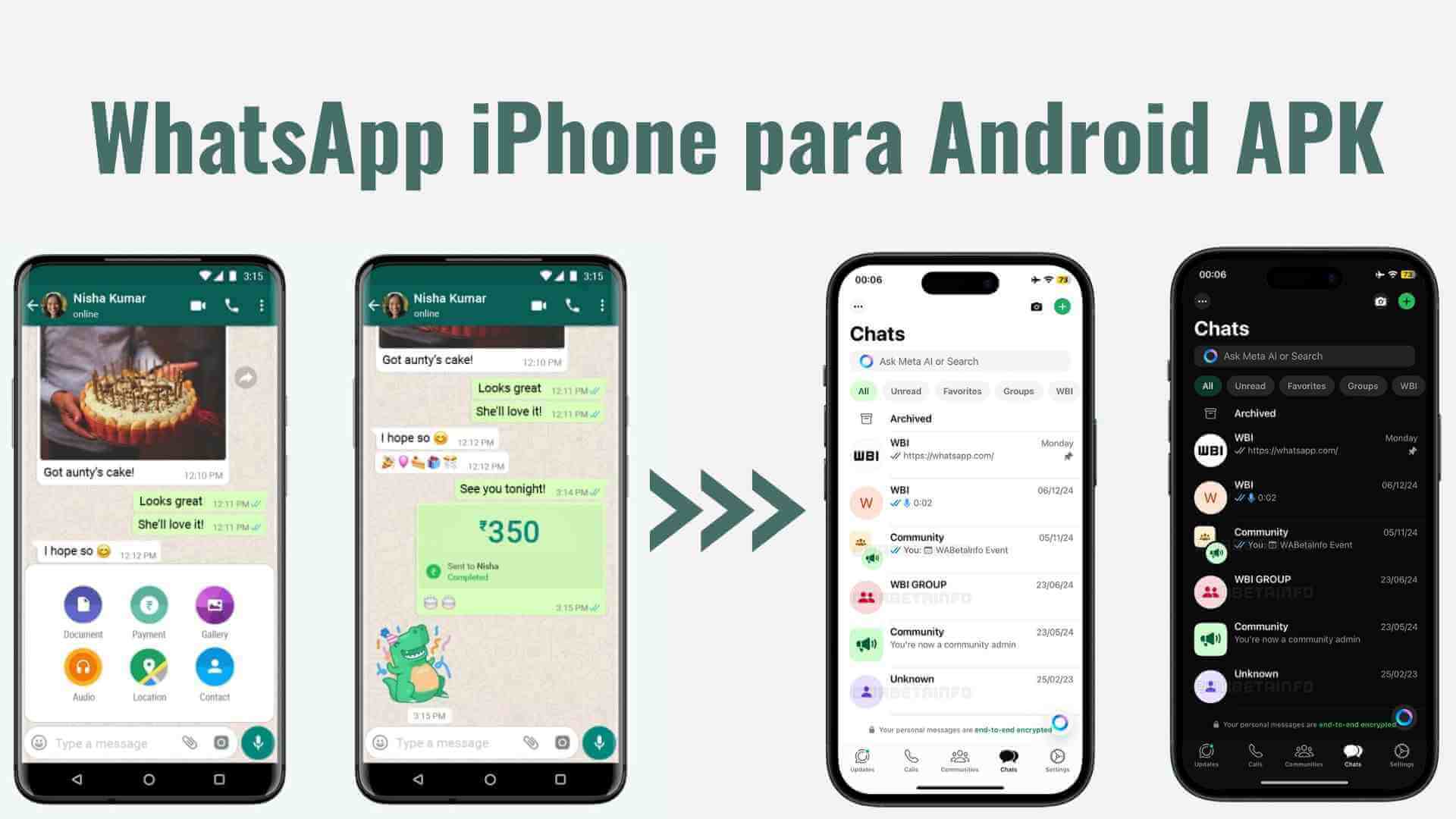 WhastApp igual do iPhone
