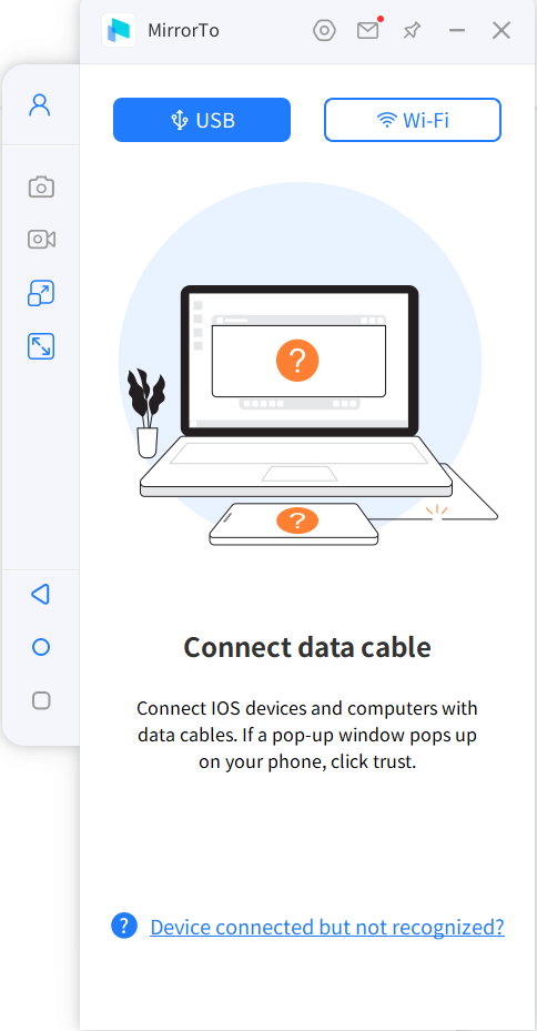 Escolher conexão USB