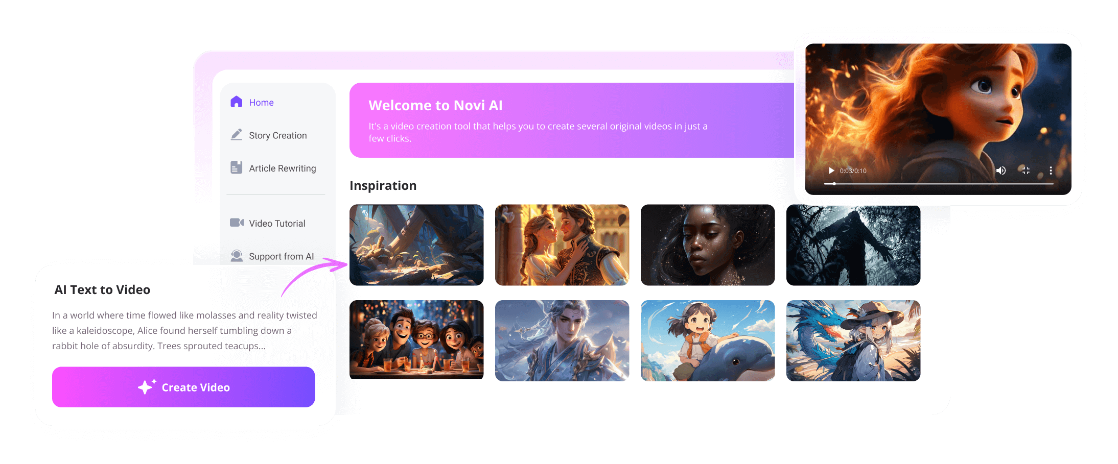 novi ai video generator