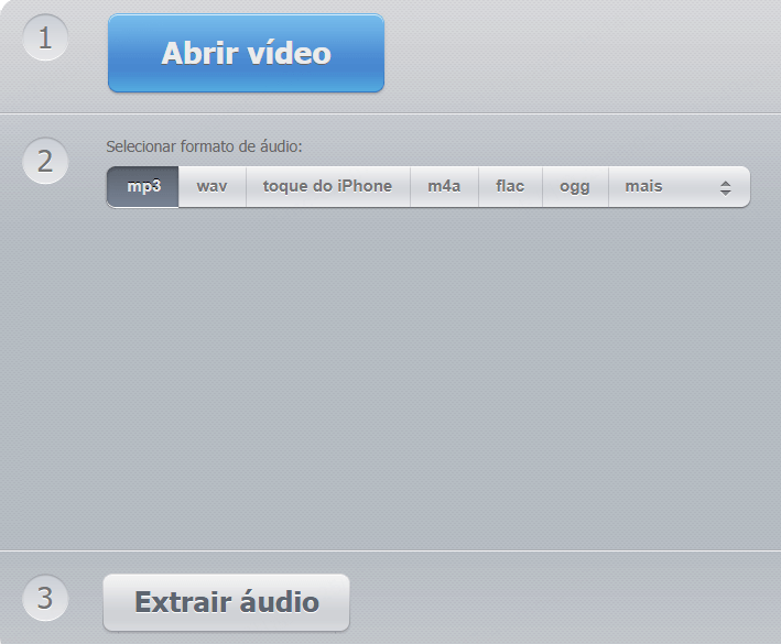 extrair audio de video online gratis do Audio Extractor