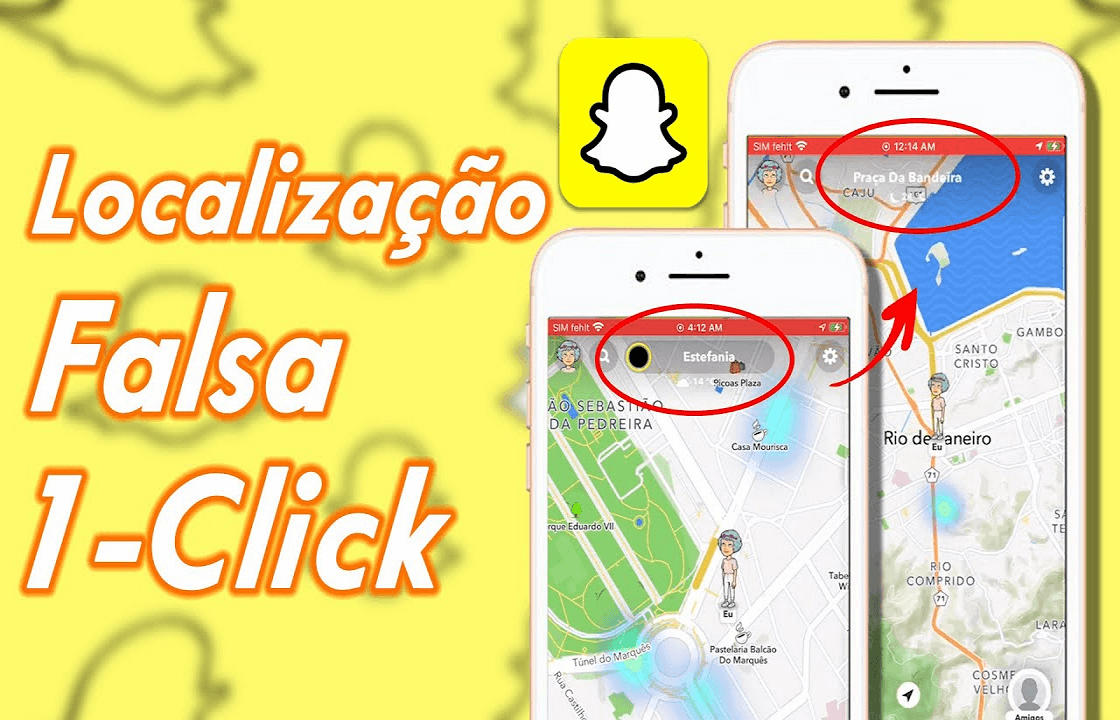 Localização falsa no Snapchat