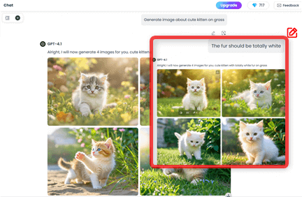AI chat generate image