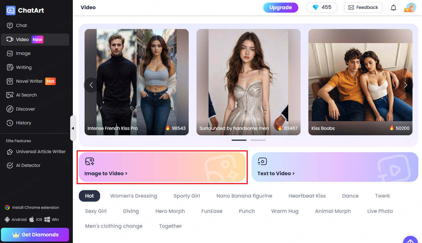 Select image tovideo