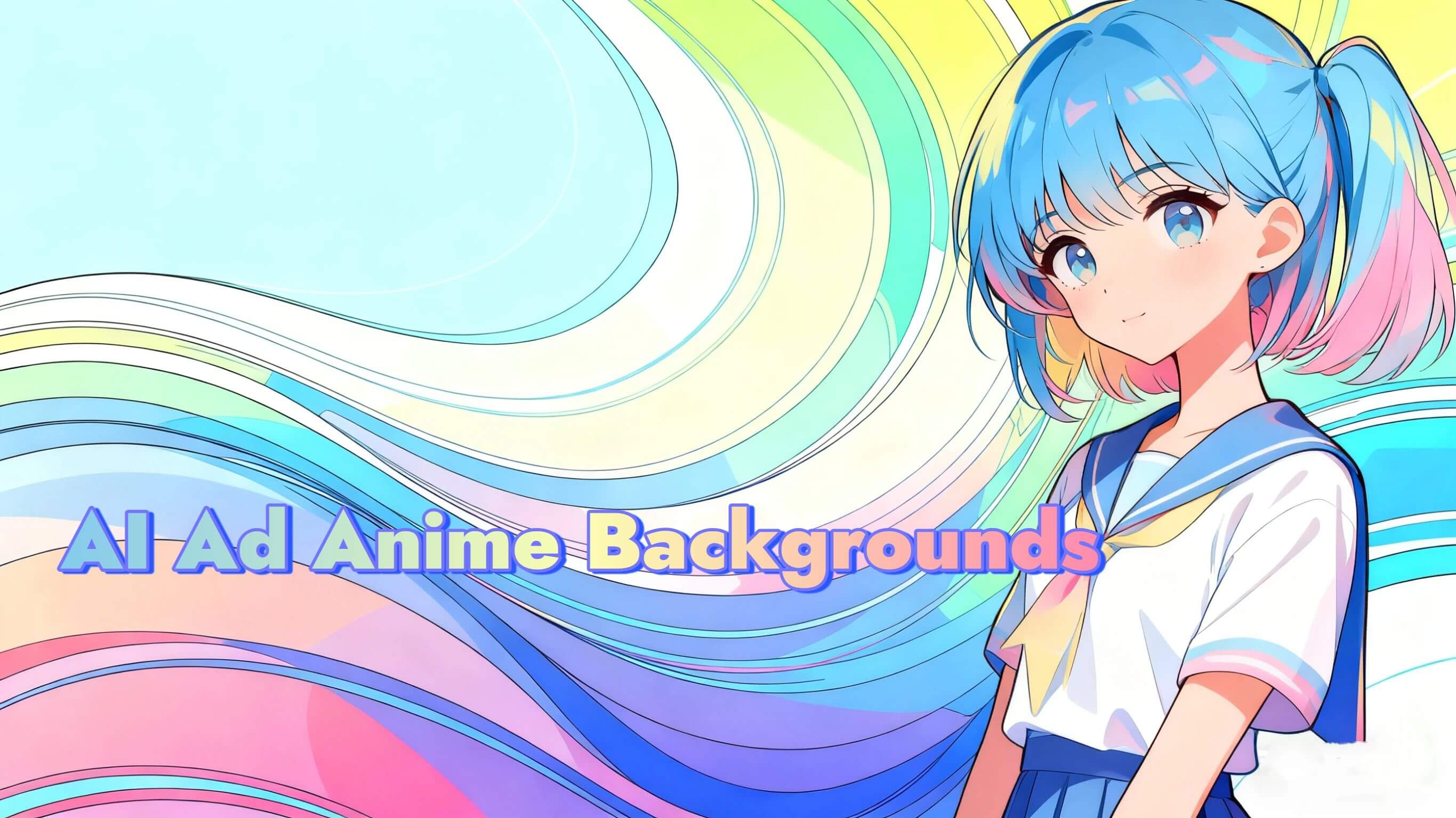AI ad background anime