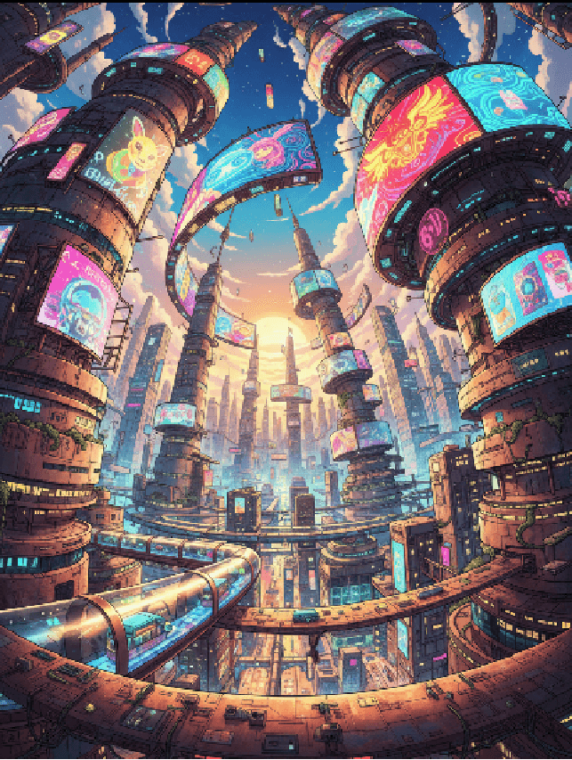 Neo-Cyberpunk / Anime Cityscape