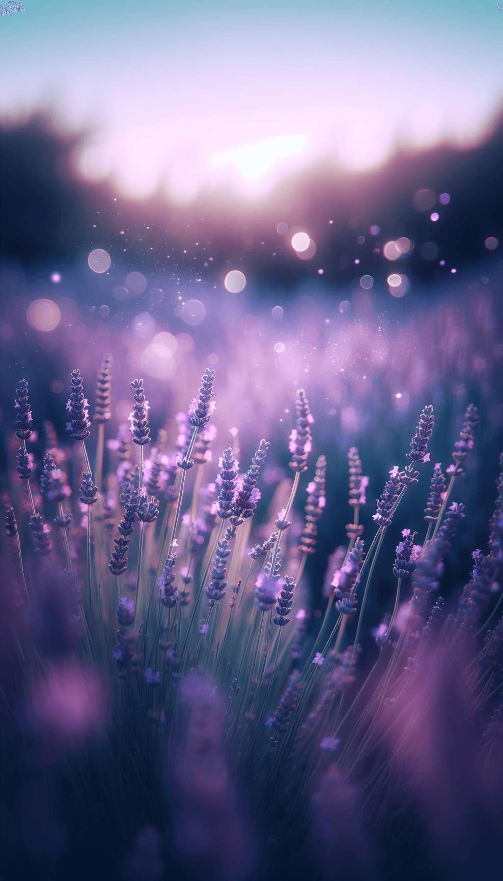 Beautiful Lavender Flowers with Blurred Background