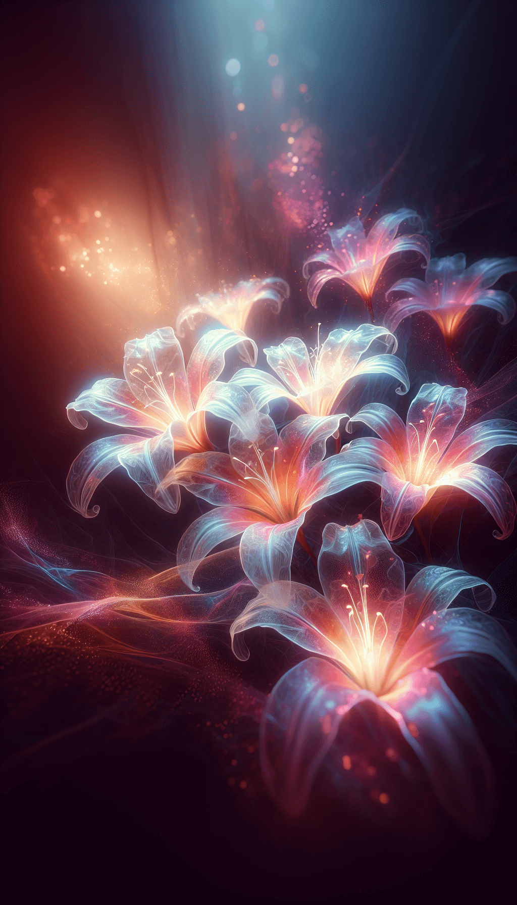 Beautiful Lily Flowers with Blurred Background