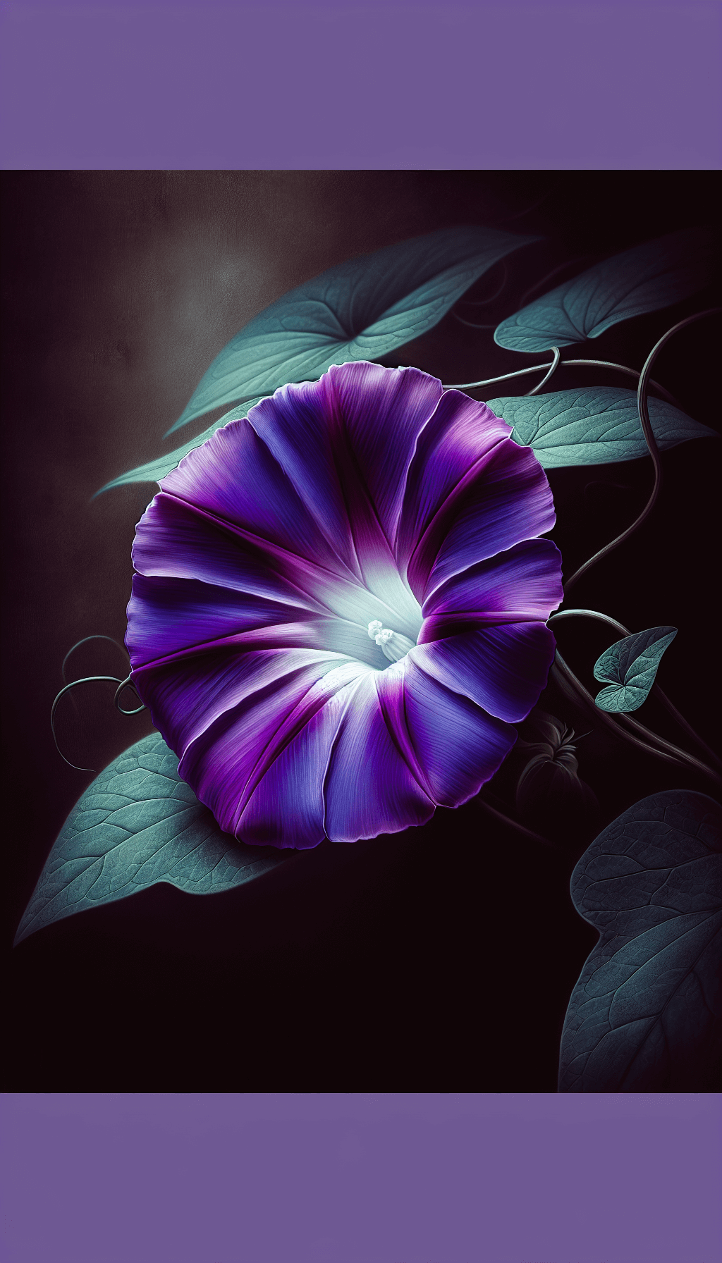 Beautiful Morning Glory Flower with Blurred Background