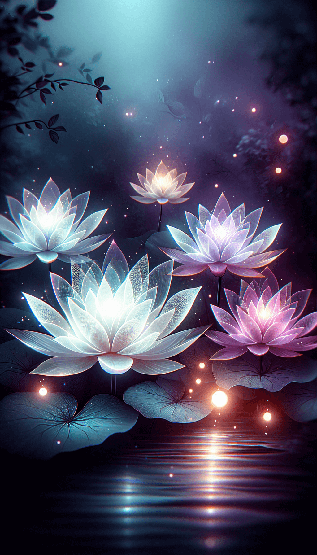 Beautiful-lotus-Flowers-with-Blurred-Background