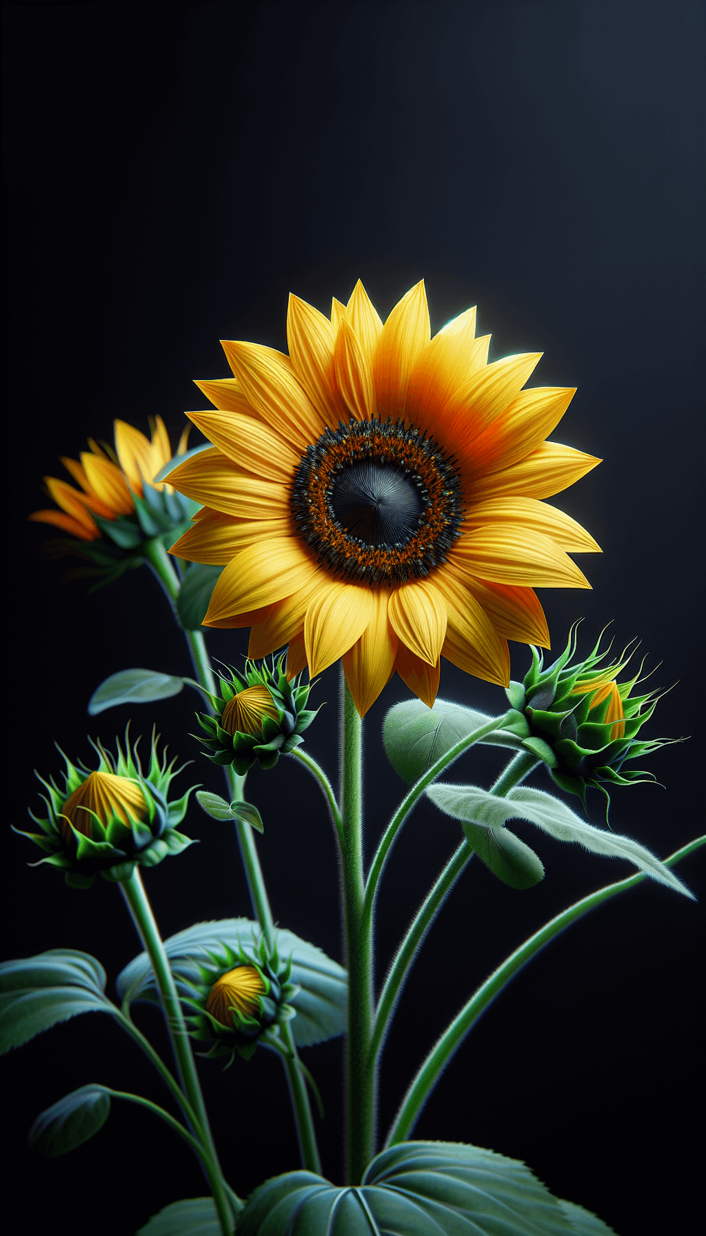 Beautiful sunflowers Flowers with Blurred Background