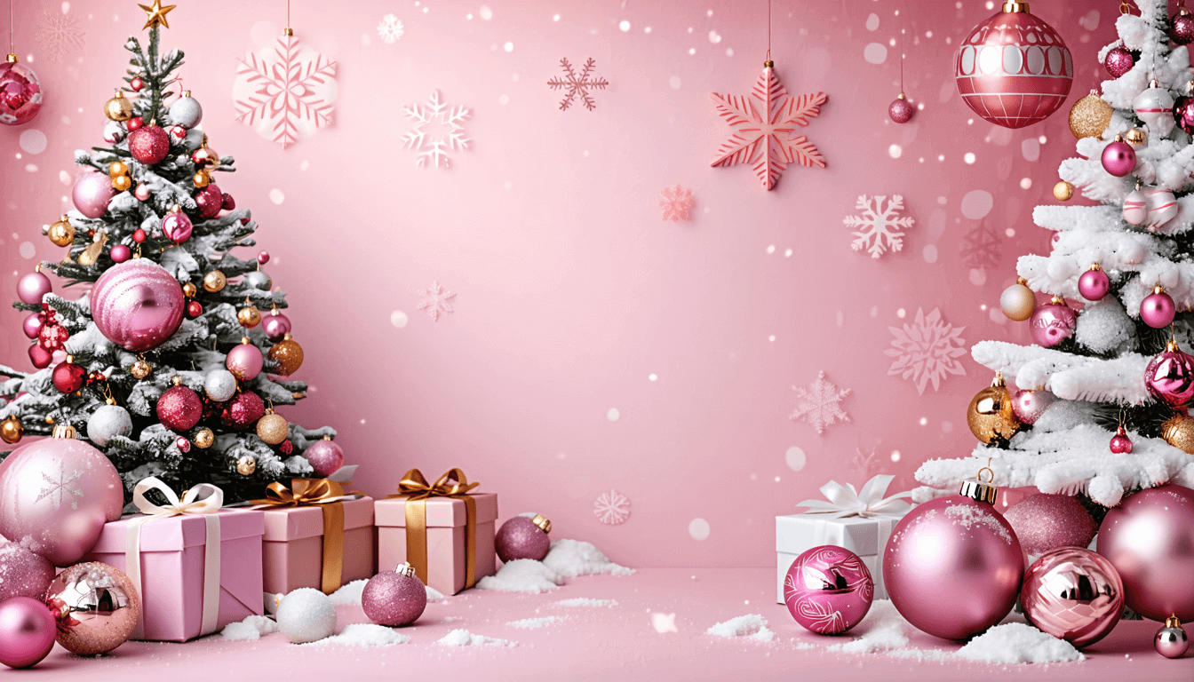 Pink Christmas Wallpaper for Desktop