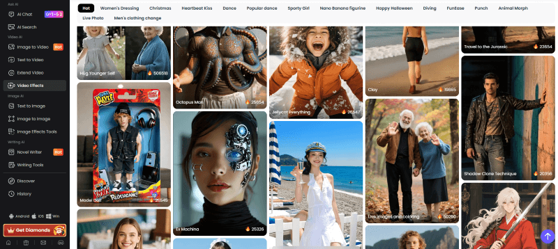 choose chatart video effects