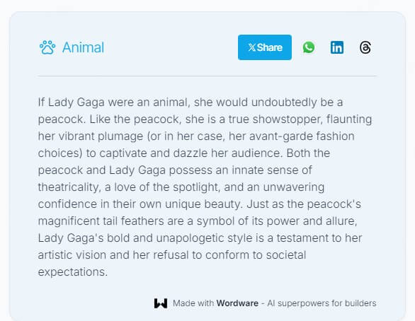 If Lady Gaga Were An Animal