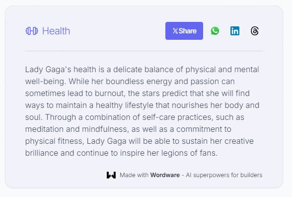 Lady Gaga’s Health