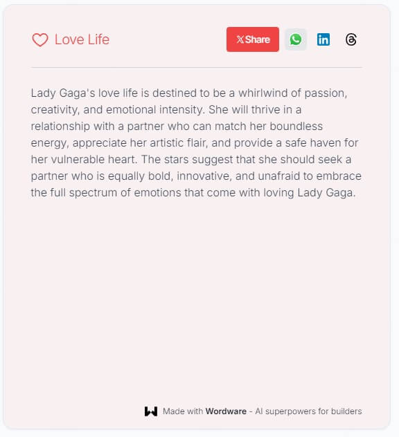 Lady Gaga’s Love Life