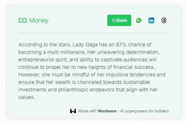 Lady Gaga’s Money