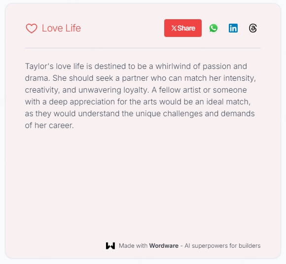 Taylor Swift’s Love Life