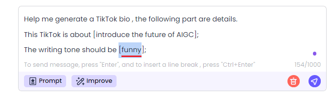 tiktok bio generator writing tone