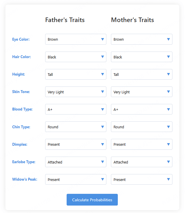 what will my baby look like Punnettsquares Genetics Calculator 