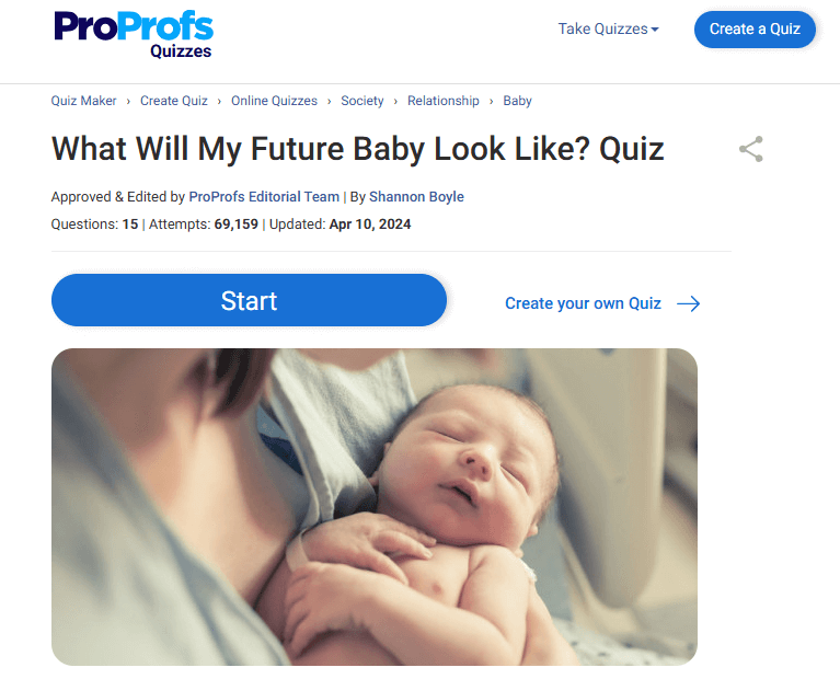 what will my baby look like quiz proprofs