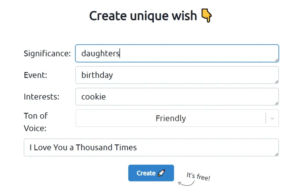 Wish Generator