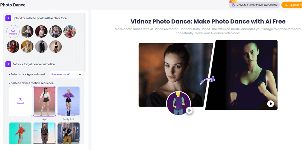 Vidnoz AI Dance