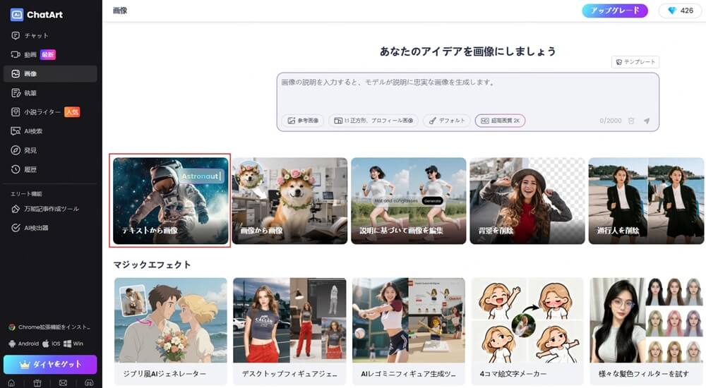 テキストから画像