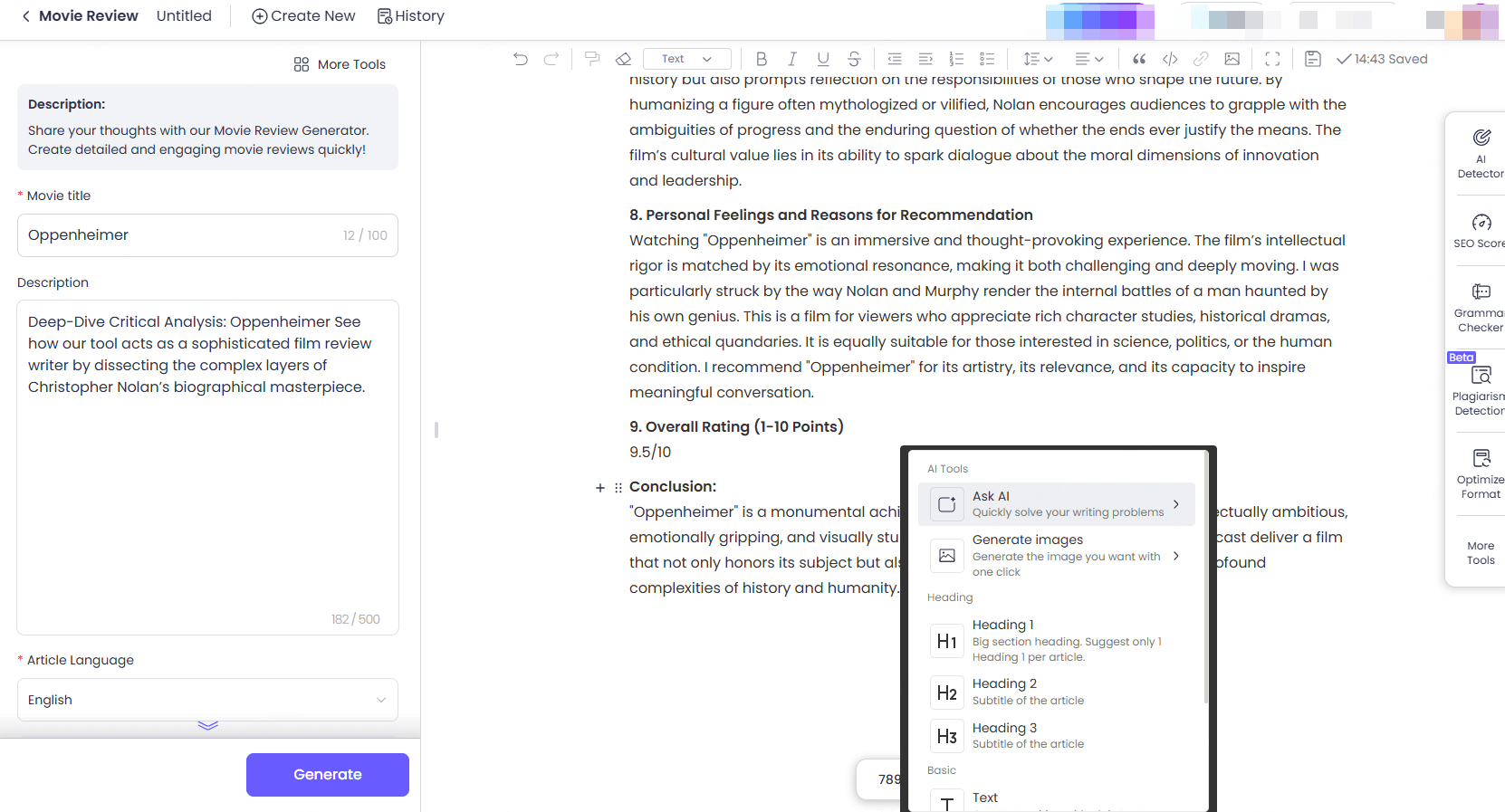 resume generator tool generate