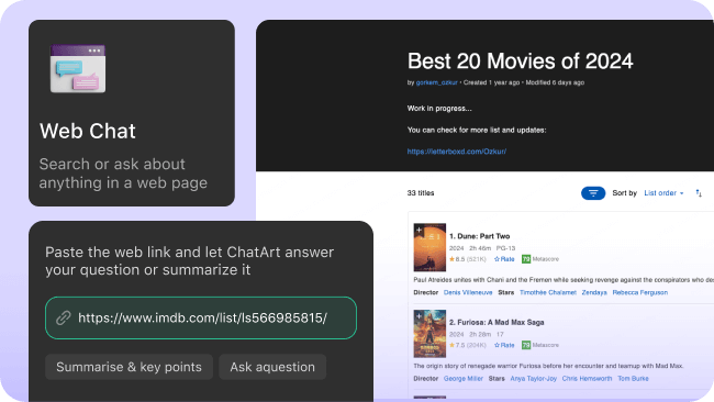 웹 검색으로 채팅하기