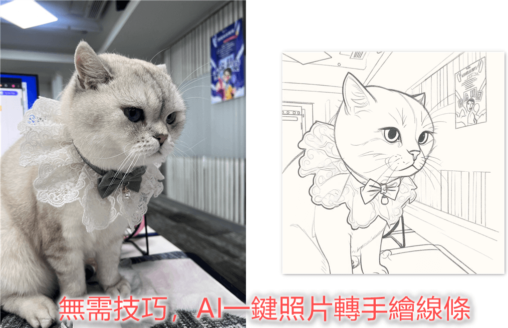 AI照片轉線條