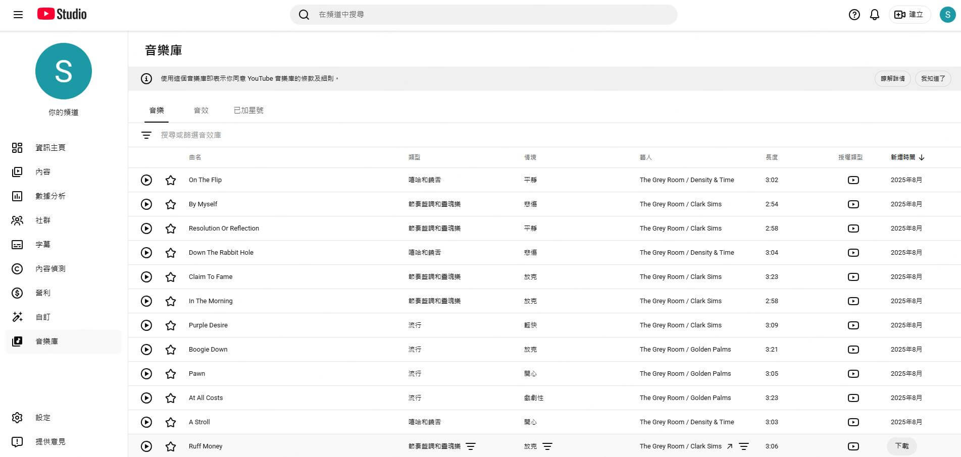 YouTube Audio Library