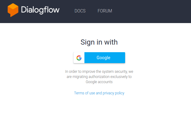 AI Chat app Google Dialogflow