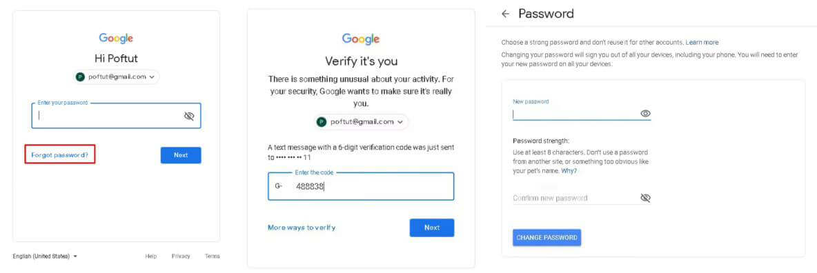 Zapomněli jste heslo pro resetování účtu Google