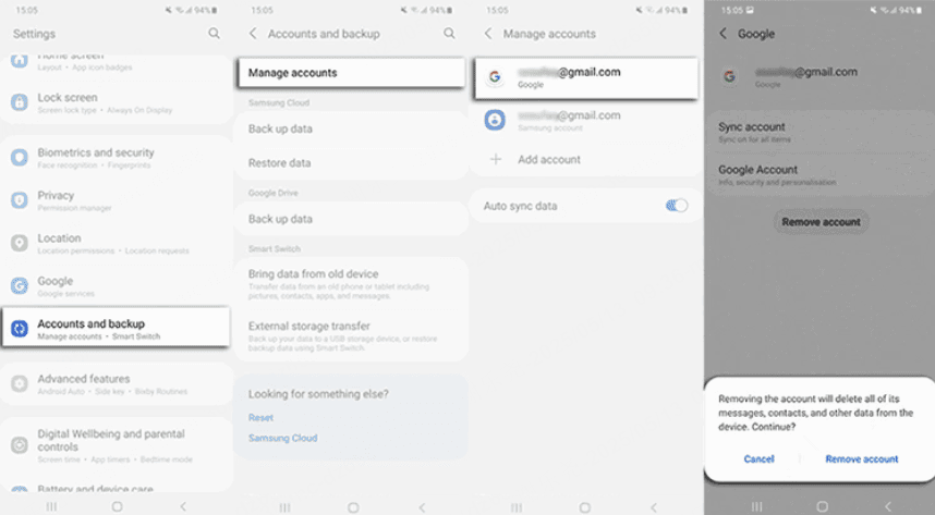 Tovární reset telefonu Samsung