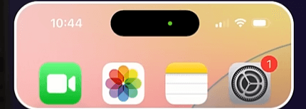 Monitor iPhone Detekce kamery se zeleným bodem