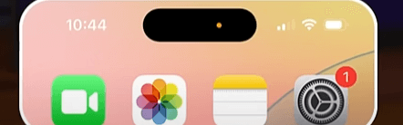 Sledování iPhone Detekce mikrofonu s oranžovou tečkou