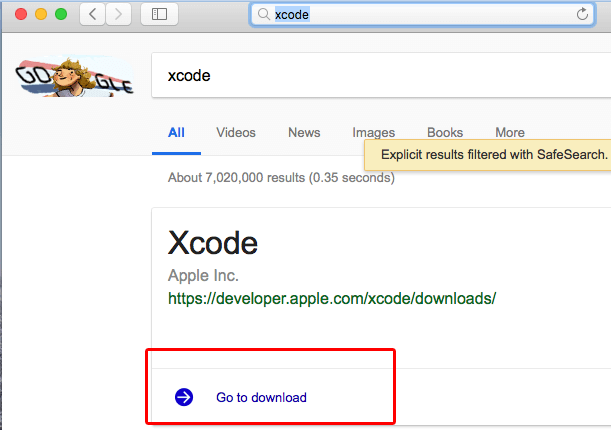 falešná poloha iphone stažením a instalací Xcode