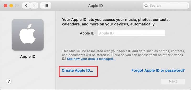 Vytvoření Apple ID na Macu