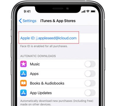 vyhledání apple id v itunes a obchodech s aplikacemi