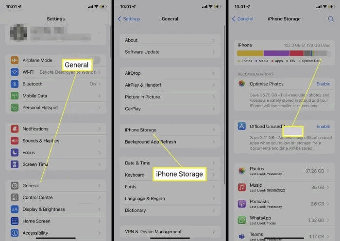 uvolnění úložiště iphone