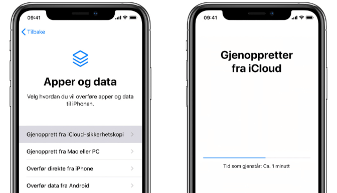 Záchrana dat resetování iPhonu zpět ze záloh iCloudu