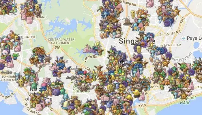 Pokémon radarová mapa