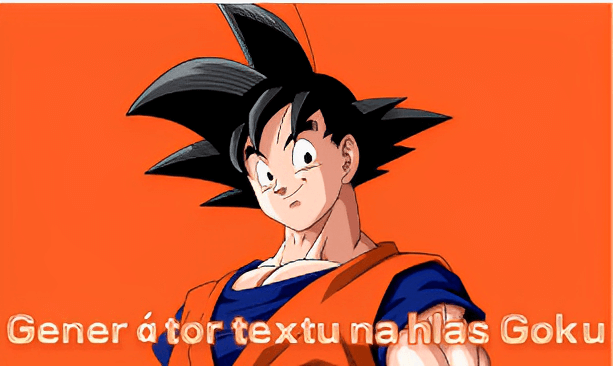 Generátor textu na hlas Goku