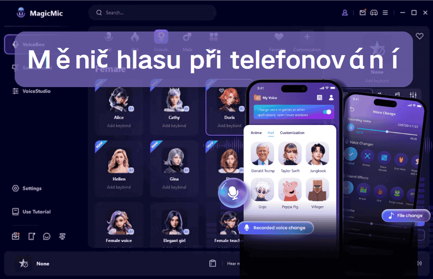 měniče hlasu pro hovory v MagicMic