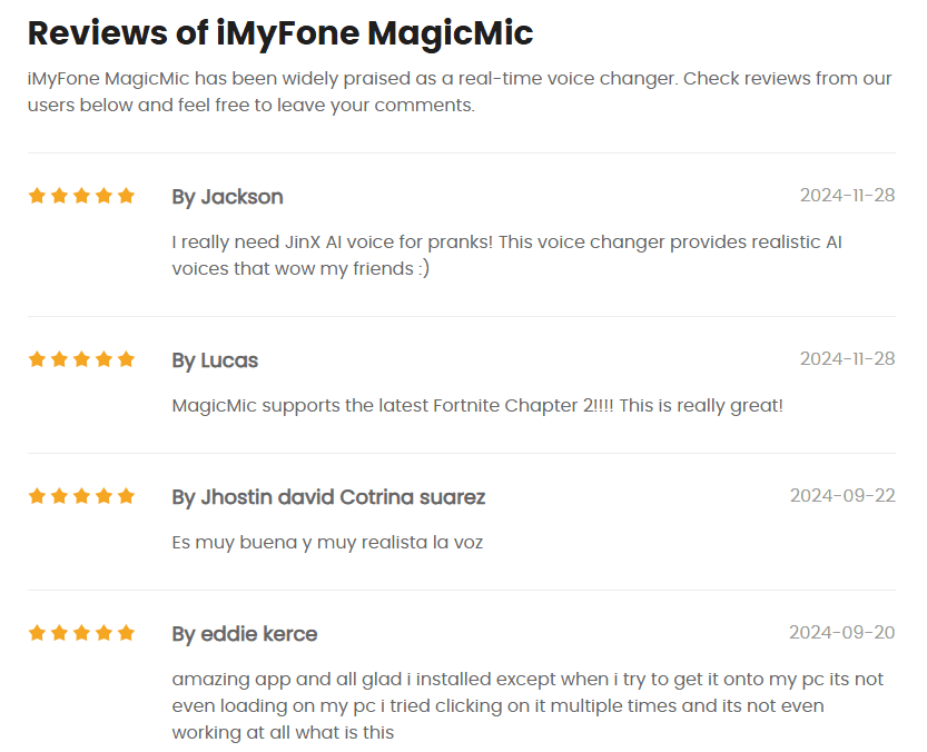 recenze dalších uživatelů MagicMic